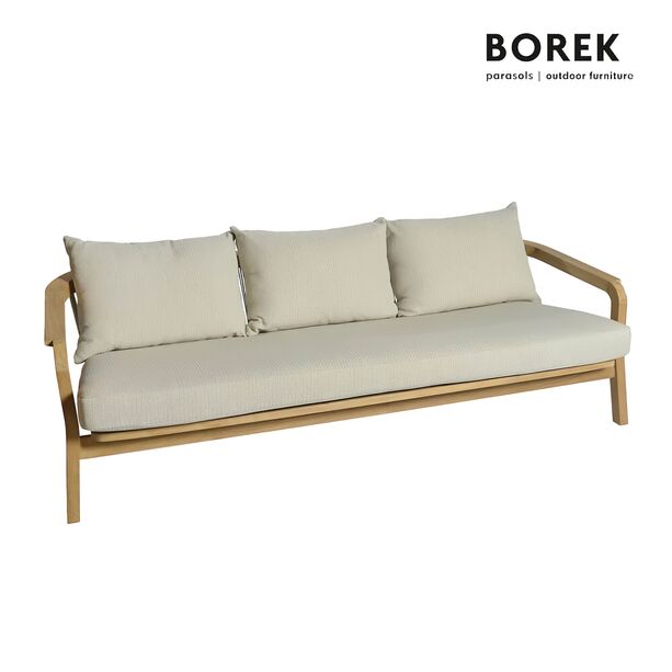 Loungesofa natural aus Teakholz und Rope - Sofa Chepri / ohne Cover