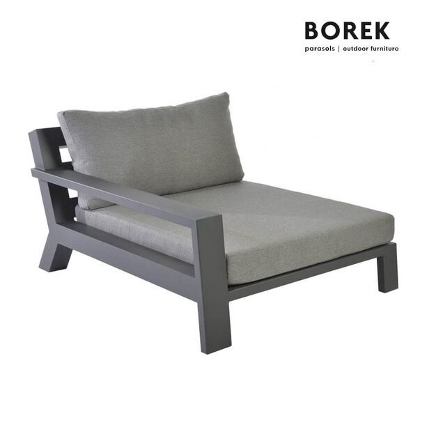 Eckmodul fr Borek Lounge - Alu - rechts - Loungemodul Viking XXL / Anthrazit