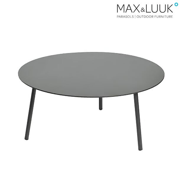 Runder Loungetisch aus Aluminium - schwarz - Gartentisch Kick