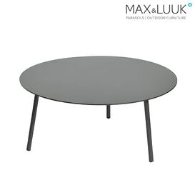 Runder Loungetisch aus Aluminium - schwarz - Gartentisch...
