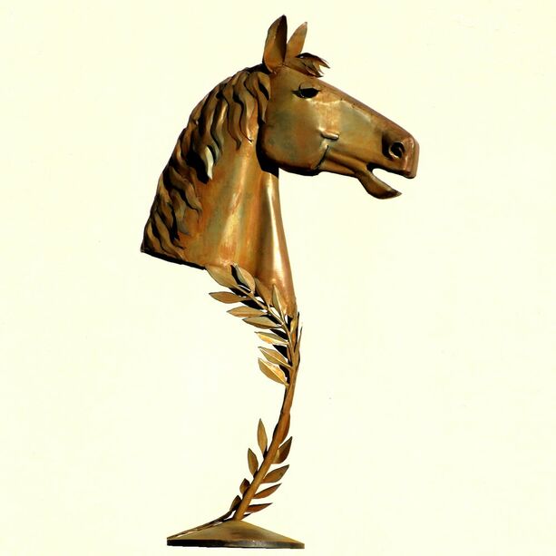 Groer Pferdekopf aus Metall - Edelstahl oder Rost - Fiesta