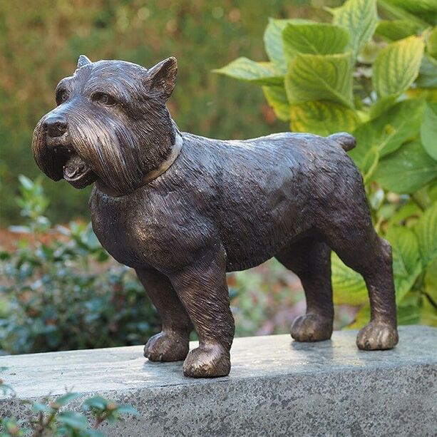 Lebensgroe Hundefigur - Terrier aus Bronze - Terrier Wudo