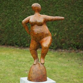 Abstrakte Bronze Frauenskulptur kupferfarben - Geraldine
