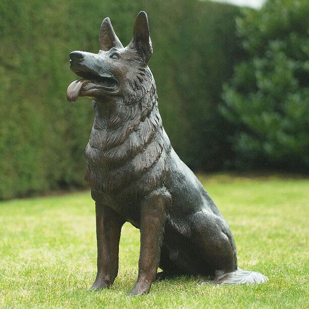 Lebensgroe Hundeskulptur Bronze Schferhund - Schferhund Rio