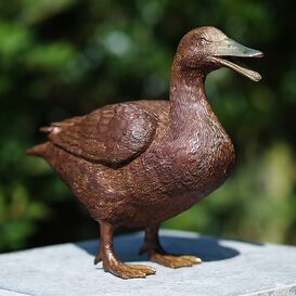 Bronze Ente - Vogelskulptur fr drauen - Stockente