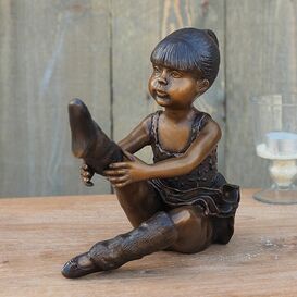 Kleine Outdoor Deko Figur - Tnzerin aus Bronze -...