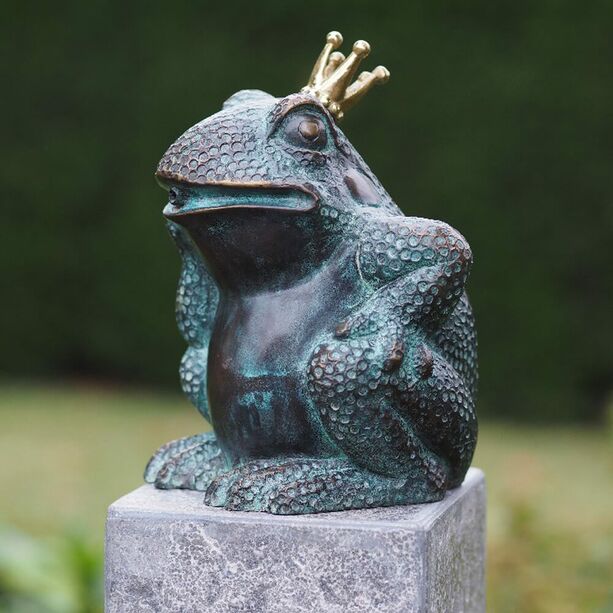 Grner Froschknig als Bronze Wasserspeier - Froschknig Juran