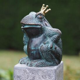 Grner Froschknig als Bronze Wasserspeier - Froschknig...