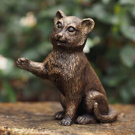 Robustes Jungtier Katze aus Bronzeguss - Katzenwelpe