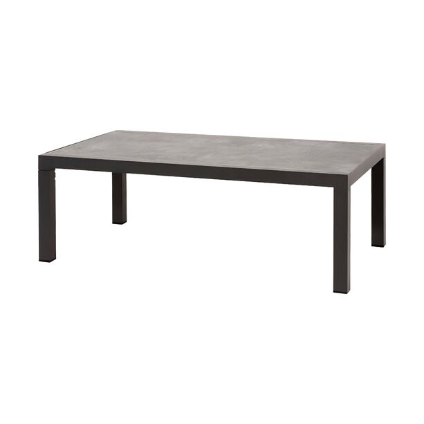 Loungetisch 120cm aus Alu und Keramik - grau - Loungetisch Rano