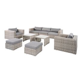 Rattan-Loungegruppe fr bis zu 8 Personen - Gartenlounge...