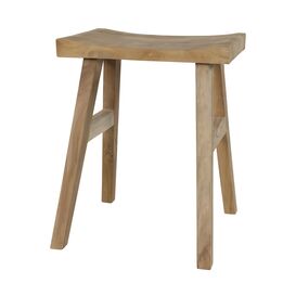 Eckiger Gartenhocker aus Teakholz 50cm hoch - Hocker Pondo