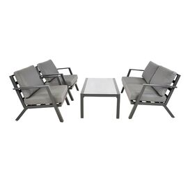 Graue Alu Loungeecke fr 4 Personen - modern -...