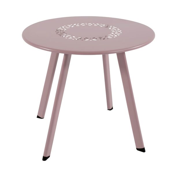 Runder Stahl Gartentisch als Ablage in rosa - Tisch Amelie rosa