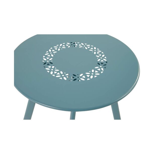 Blauer Beistelltisch aus Stahl - Tisch Amelie blau