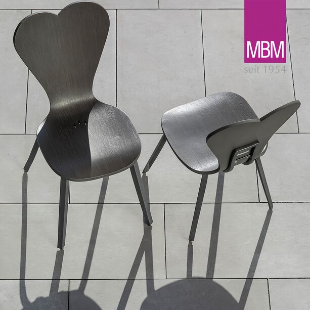 Elegant geformter Gartenstuhl mit Rckenlehne von MBM - Stuhl Swan