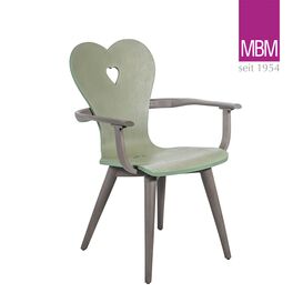 Blau-grner Garten-Sessel mit Herzmotiv von MBM - Sessel...