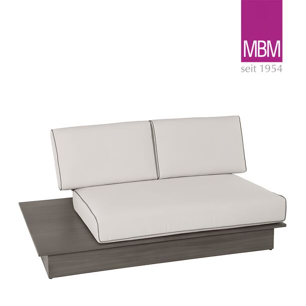 2-Sitzer Loungebank in Stone Grey fr Innen und Auen - MBM - La Villa Lounge 2-Sitzer