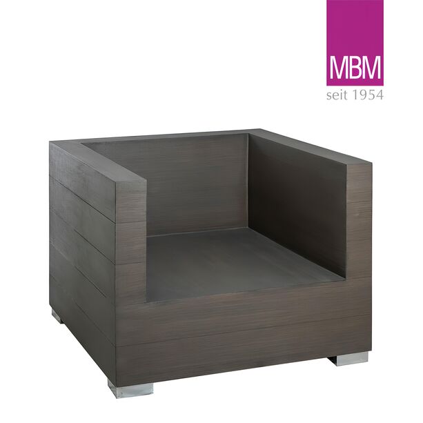 Dunkler wetterbestndiger Lounge-Sessel von MBM - Lounge Sessel Long Island