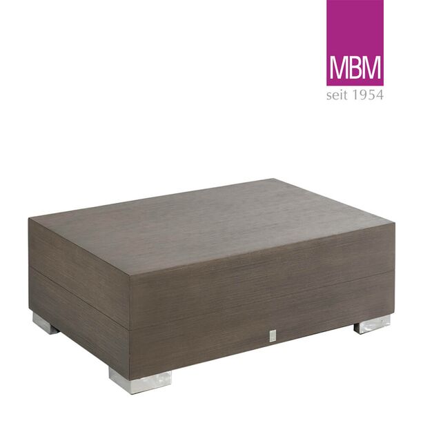 Lounge-Tisch aus Resysta in Stone Grey mit Aluminiumfen - MBM - Loungetisch Long Island