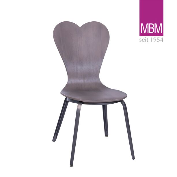 Elegant geformter Gartenstuhl mit Rckenlehne von MBM - Stuhl Swan / ohne Sitzkissen