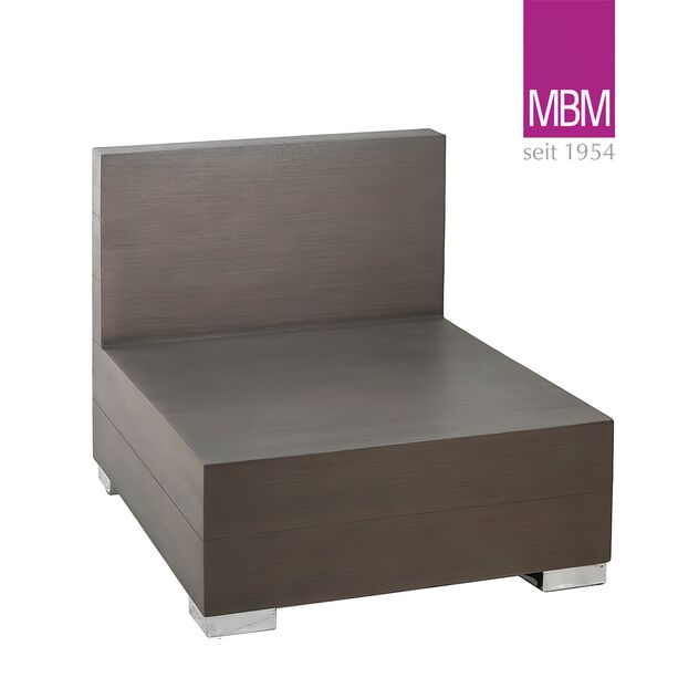 Wetterfestes Lounge Mittelmodul in Stone Grey von MBM - Mittelmodul Long Island / ohne Kissen