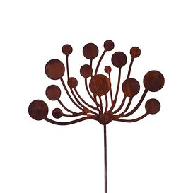 Gartendeko Blte aus Rost Metall - Gartenstecker - Bloomy