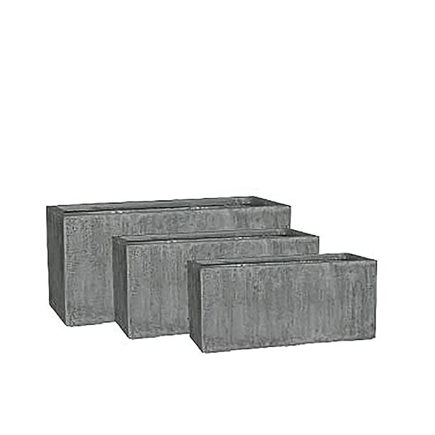 3er Set Pflanzkbel aus Polystone - Beton Optik - Ostana