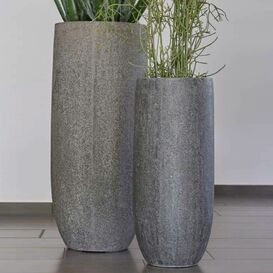 Groe Pflanzvasen aus Polystone - 2er Set - modern -...