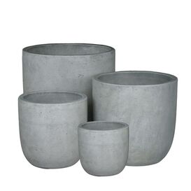 Outdoor Pflanztopf 4er Set - Glasfaser-Beton - Zement...