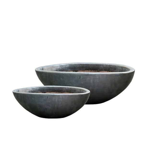 Ovale Pflanzschalen fr drauen - 2er Set - Keramik - Legumero
