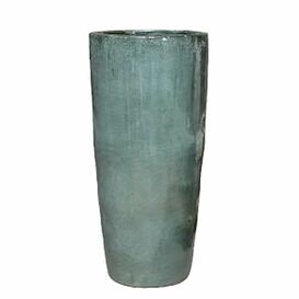 Outdoor Vase aus Keramik - rund - Grn - Metango