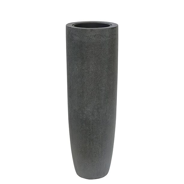 XXL Outdoor Pflanzvase aus Polystone - grau - Mezzano