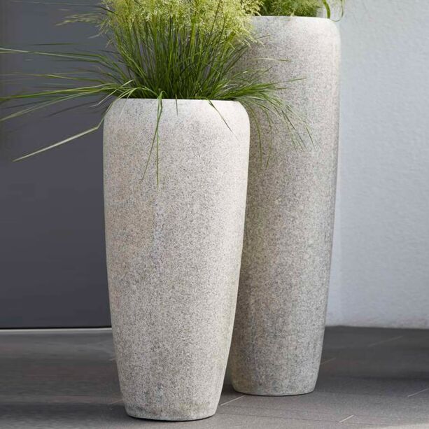 Outdoor Pflanzvase aus Polystone in Steinoptik - Fiumalbo