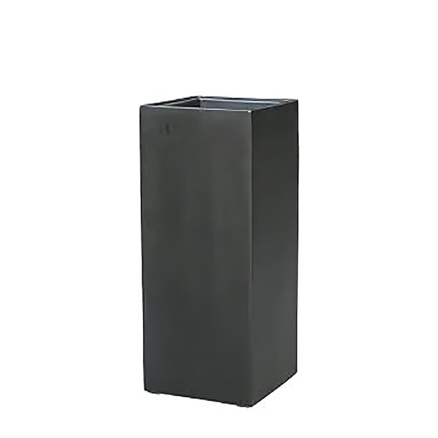 Garten Pflanzvase aus Polystone in schwarz - Dozza / 75x31x31cm (HxBxT)