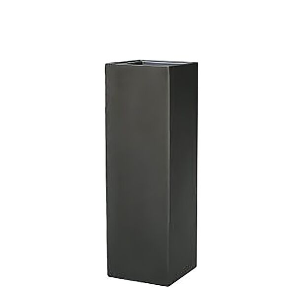 Garten Pflanzvase aus Polystone in schwarz - Dozza / 97x31x31cm (HxBxT)