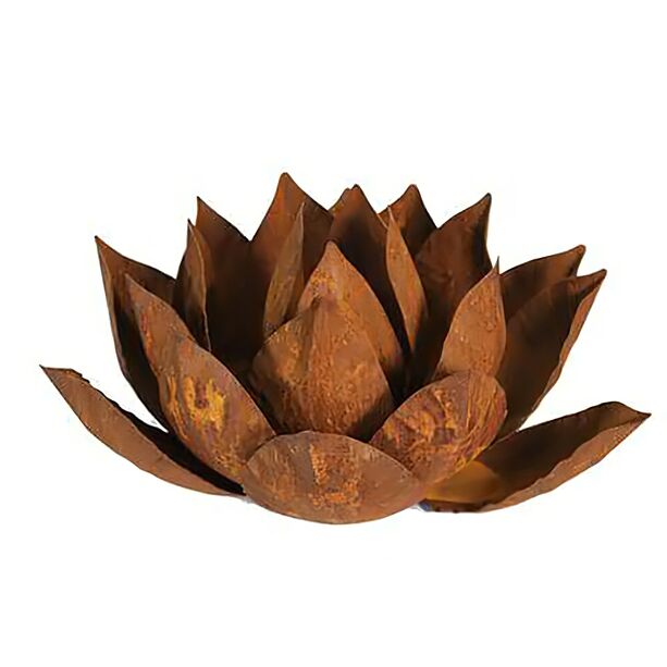 Dekorative Blte aus Rost Metall - Lotus