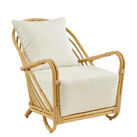 Extravaganter Lounge Sessel aus Alu Rattan mit Armlehnen...
