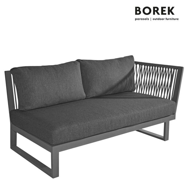 Borek Sitzbank fr die Gartenlounge aus Aluminium mit Armlehne links - Altea Loungebank