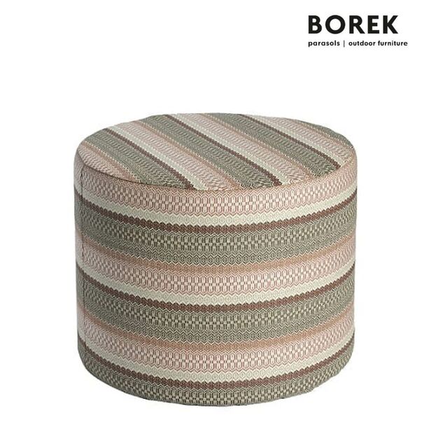 Gestreifter Hocker fr den Garten aus Outdoor Stoff Prato von Borek - Desio Hocker