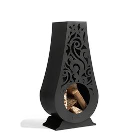 Romatischer Gartenofen - Terrassenofen mit Motiv - Rose...