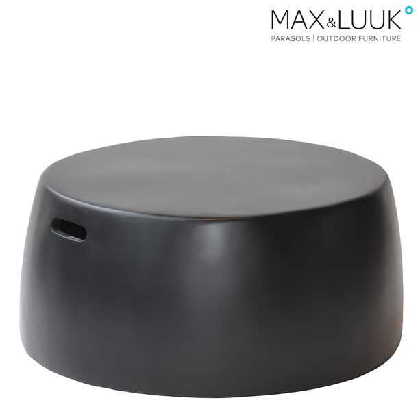 XL Hocker aus Fiberglas in schwarz von Max & Luuk - Nick Hocker