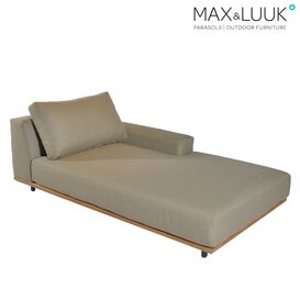 Max & Luuk Chaiselongue aus Teak mit Armlehne links und...