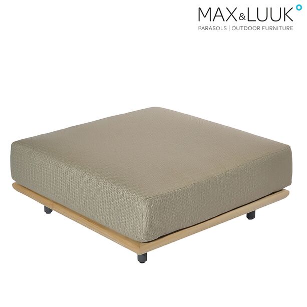 Teakholz Hocker mit Kissen fr die Loungeecke von Max & Luuk - Luke Hocker