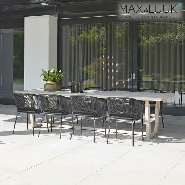 Langer Esstisch fr den Garten aus Teakholz von Max & Luuk - Lauren Tisch