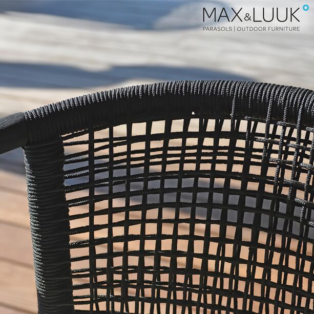 Breiter Lounge Chair aus dunklen Teakholz von Max & Luuk - Kevin Loungesessel / ohne Sitzkissen