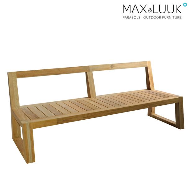 Holzbank aus Teak mit Auflagen - ohne Armlehnen von Max & Luuk - Alec Bank / 210cm