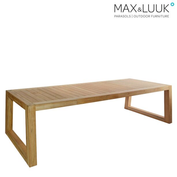 Holztisch aus Teak fr den Essbereich im Garten von Max & Luuk - Alec Tisch / 76x300x110cm (HxBxT)