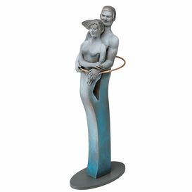 Limitierte Bronze Gartenskulptur - Mann und Frau in...