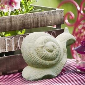 Garten Steinfigur mit Schnecke - Cielea